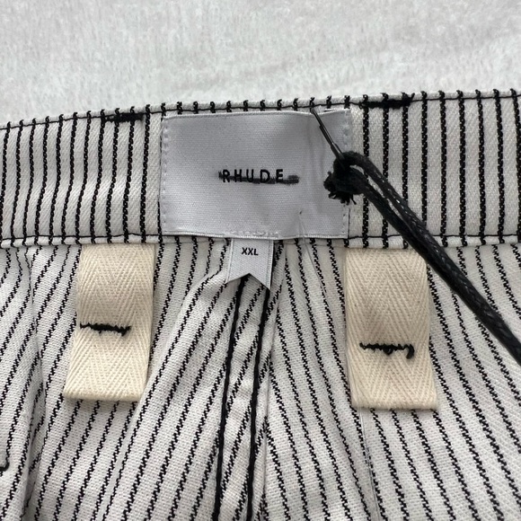 Rhude Pinstriped Front Pocket Pants White Black Men’s 2XL - Picture 6 of 9